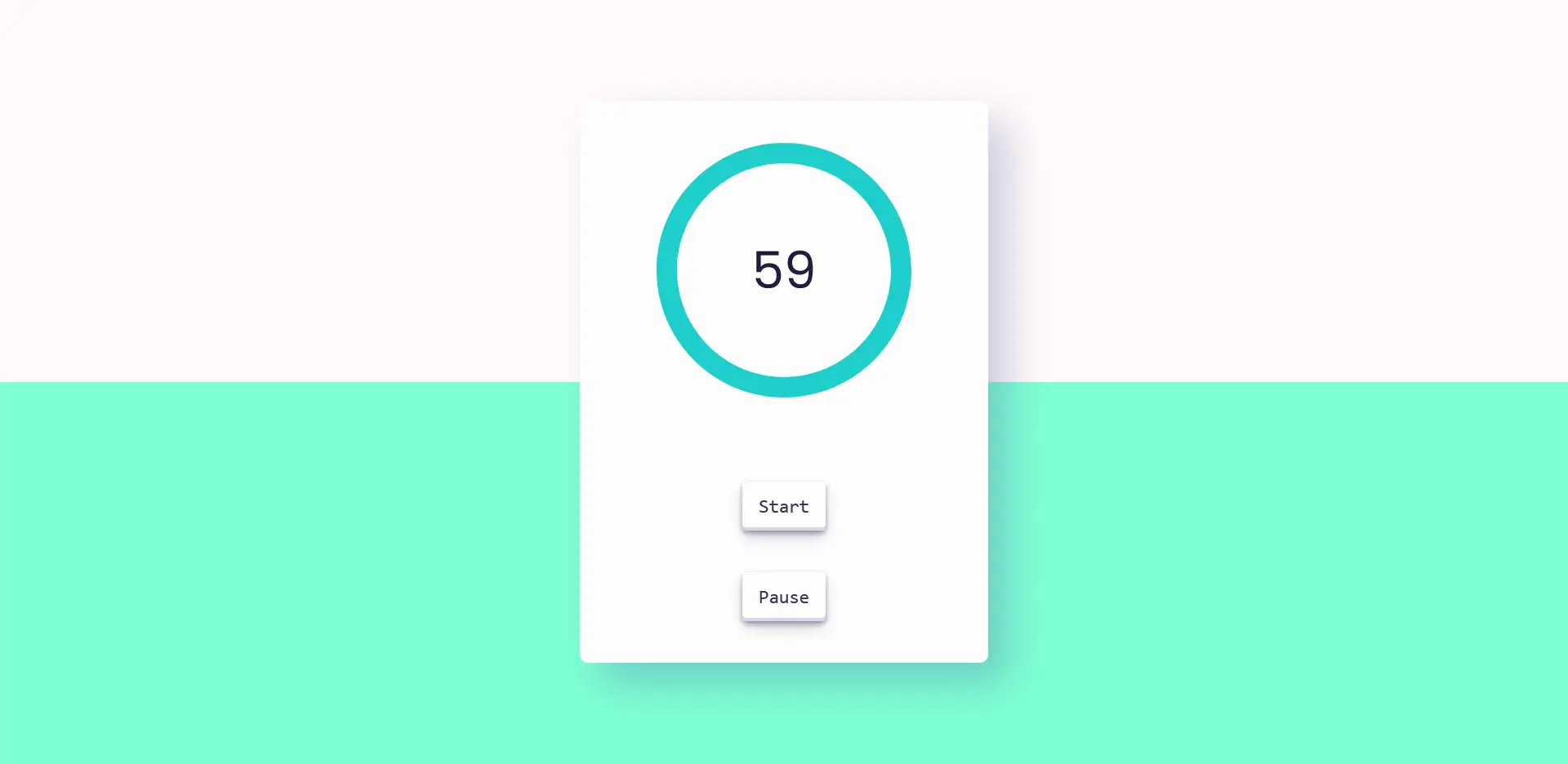 Timer application screenshot